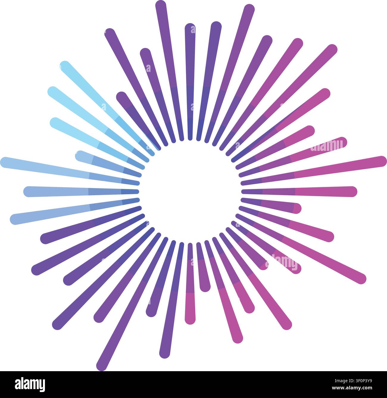 Circular sound wave equalizer visualizing music audio Stock Vector