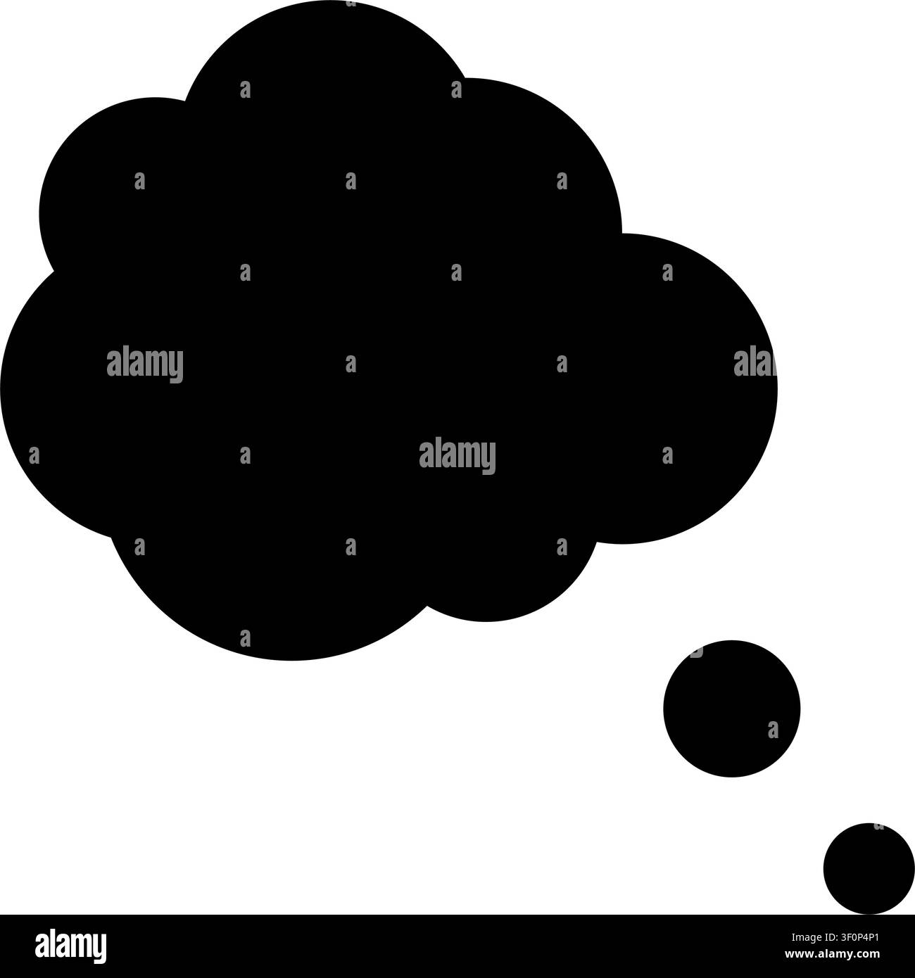 Cloud Thought Icon, Idea, Brainstorm, Creative, Mind, Thinking Stock Vector