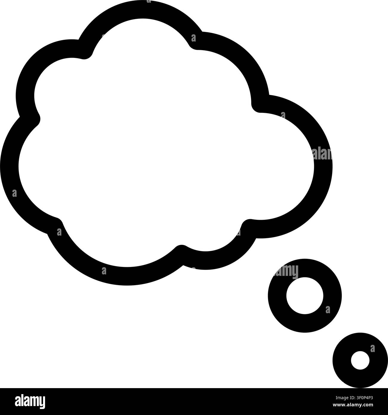 Cloud Thought Icon, Idea, Brainstorm, Creative, Mind, Thinking Stock Vector