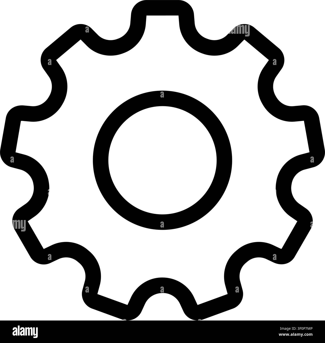 Setting Gear Icon, Settings, Cog, Cogwheel, Mechanical Stock Vector