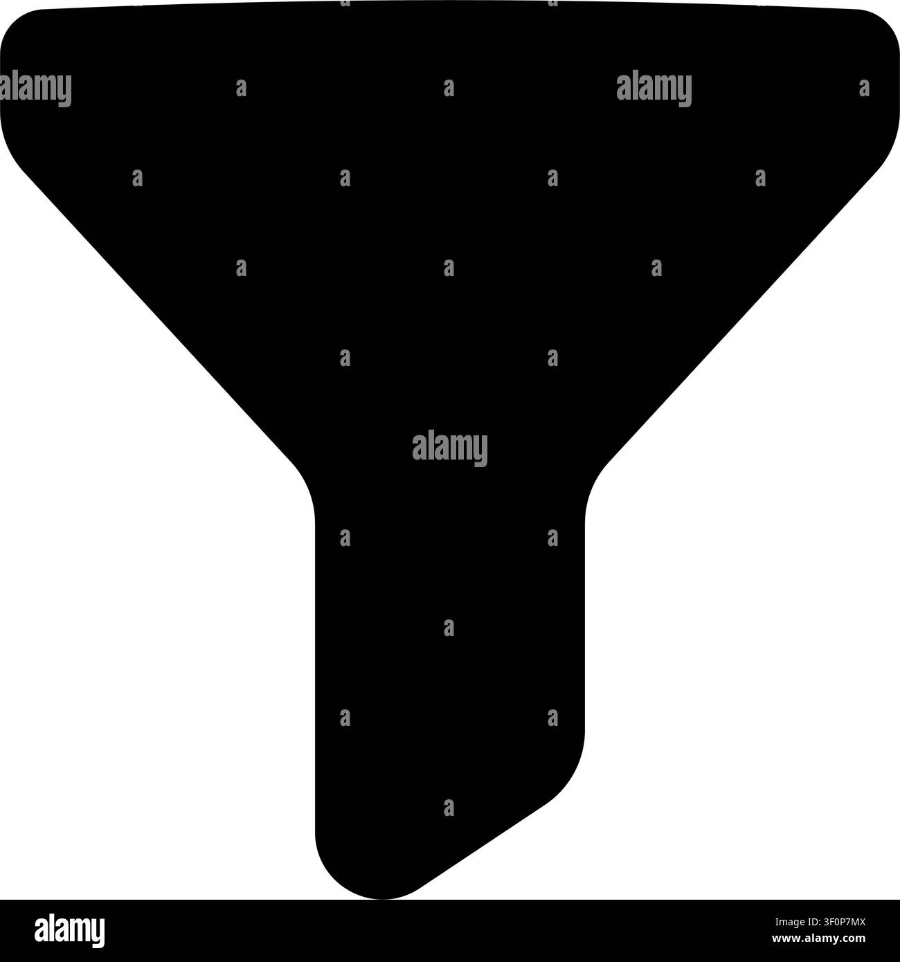 Filter Funnel Icon, Filtration, Strainer, Sieve, Sorting, Data Stock Vector