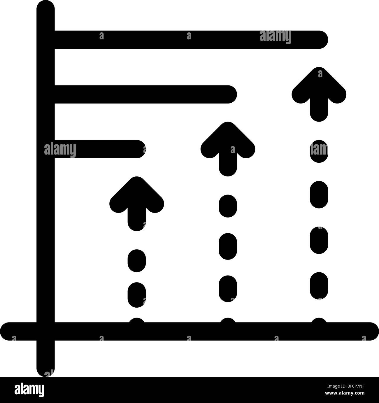 Line Graph Icon, Chart, Analytics, Data Visualization, Business Stock Vector