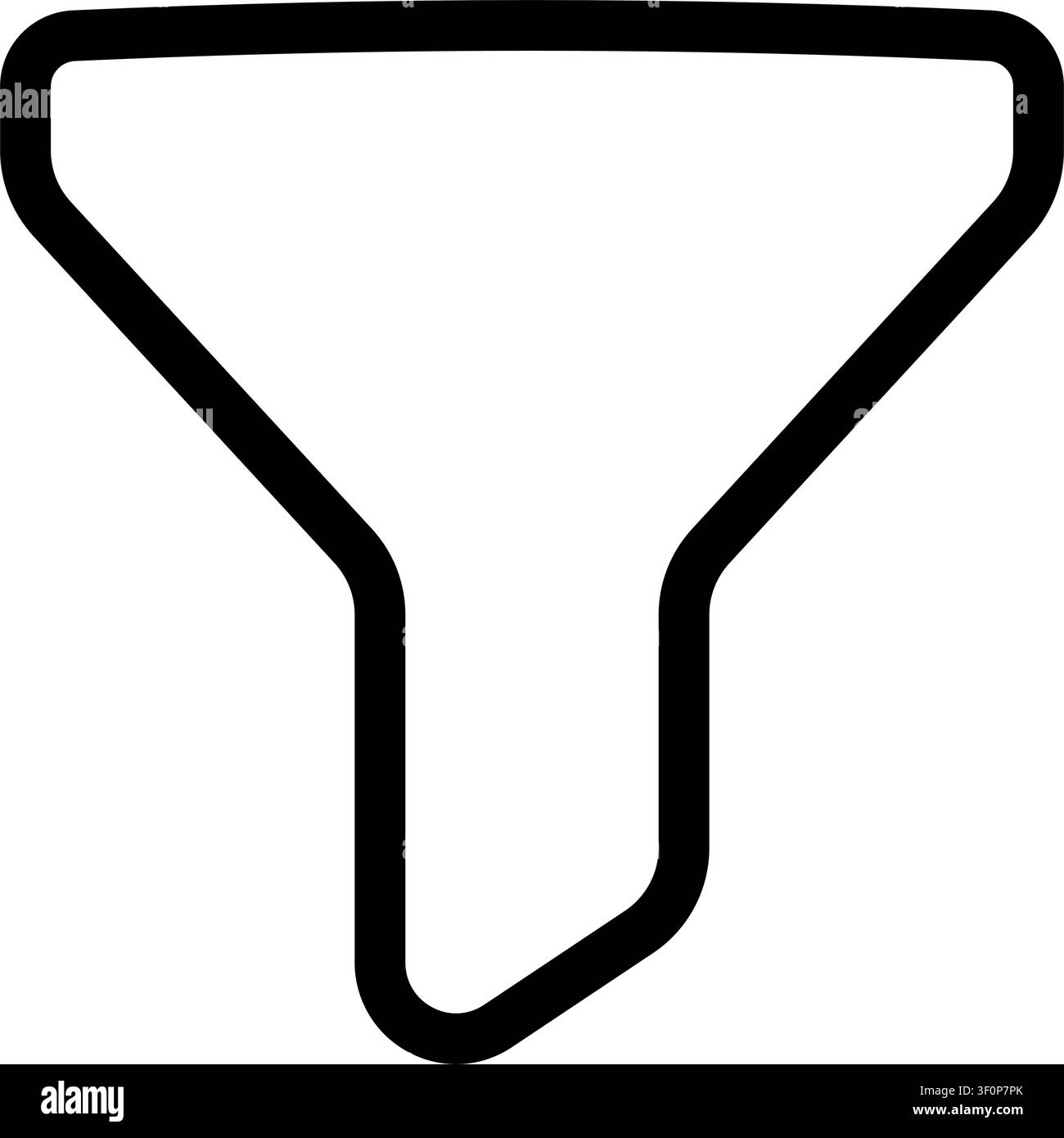 Filter Funnel Icon, Filtration, Strainer, Sieve, Sorting, Data Stock Vector
