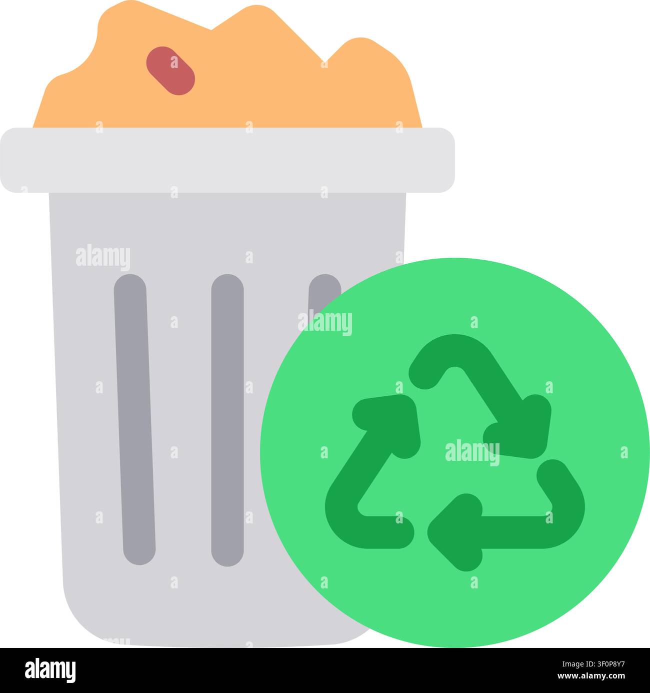 Compost Bin Icon, Composting, Waste Management, Recycling Stock Vector