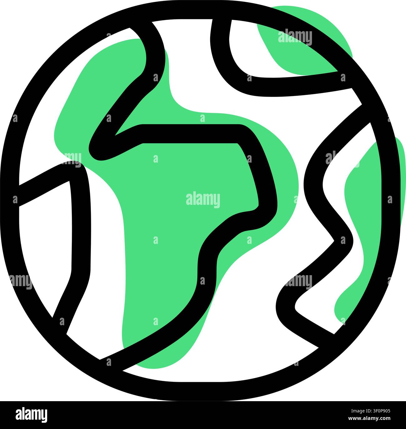 Planet Earth Icon, Globe, World, Sphere, Geography, Map, Space Stock Vector