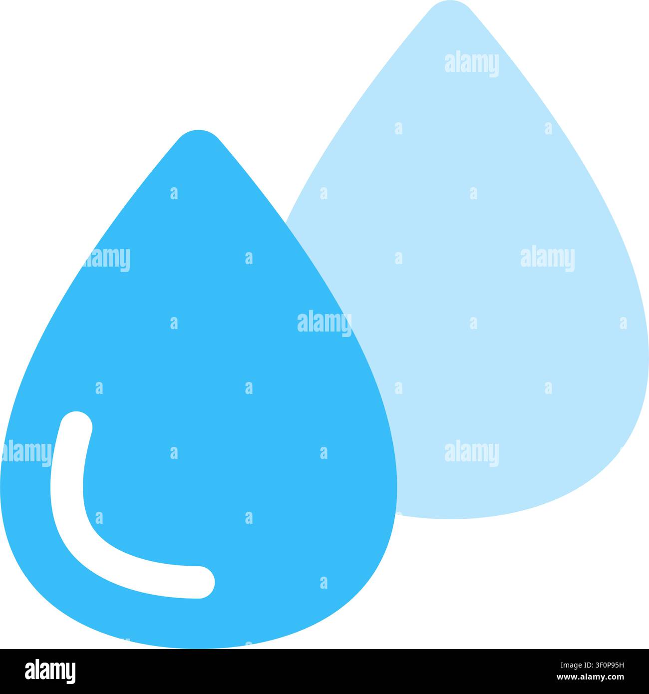 Water Drops Icon, Drop, Droplet, Droplets, Liquid, Raindrop Stock Vector