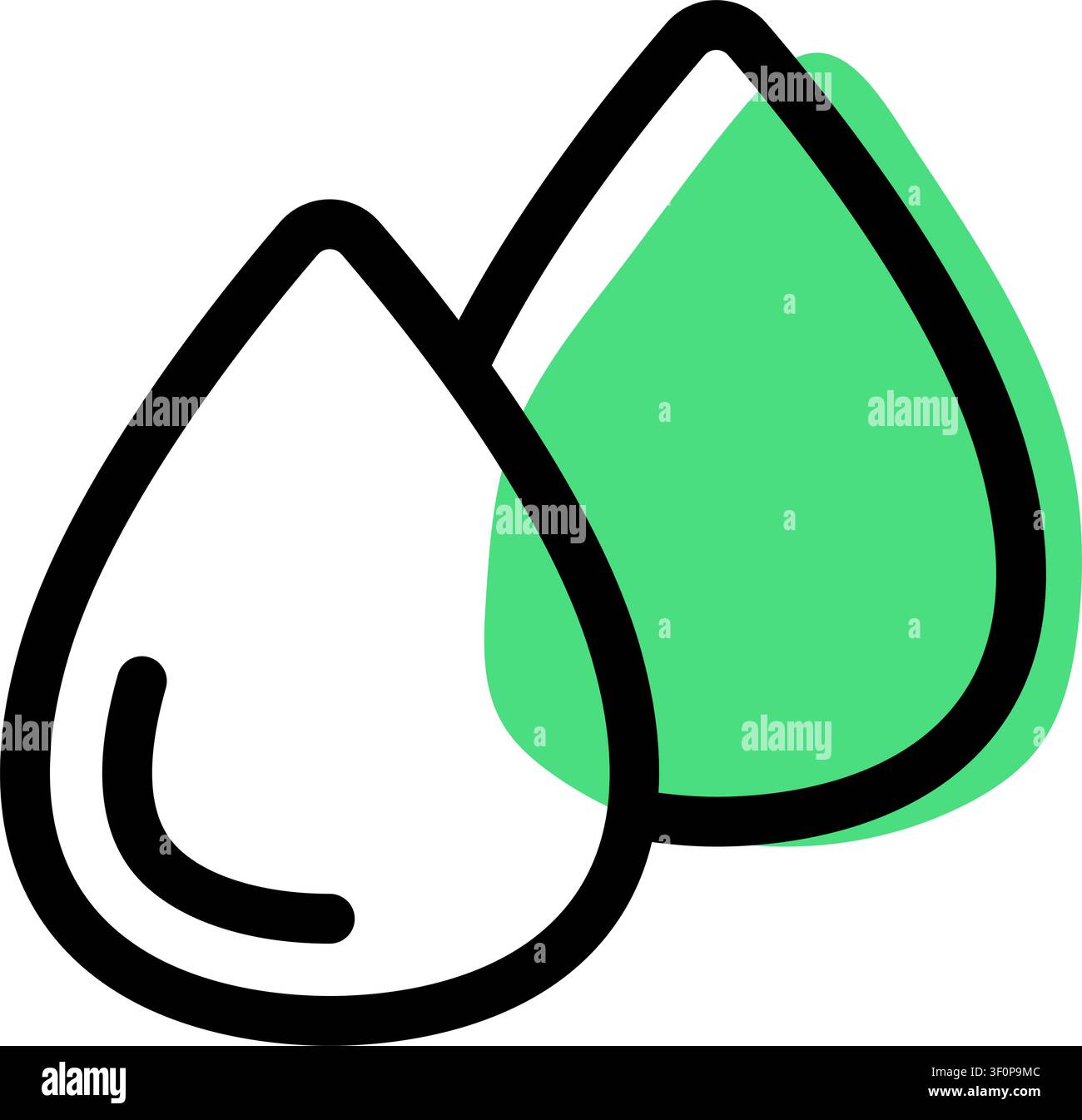 Water Drops Icon, Drop, Droplet, Droplets, Liquid, Raindrop Stock Vector