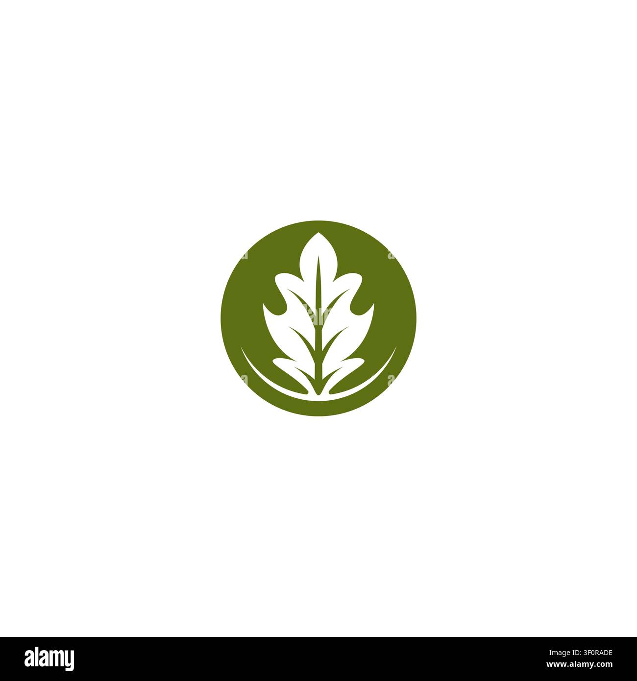 Initial Letter O with leaf luxury logo design. Green leaf logo template vector design Stock Vector