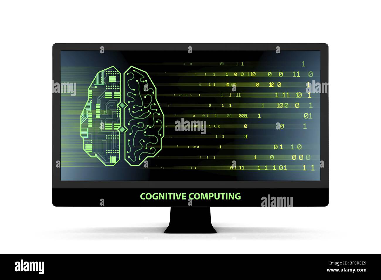 Machine learning and cognitive computing - 3d rendering Stock Photo