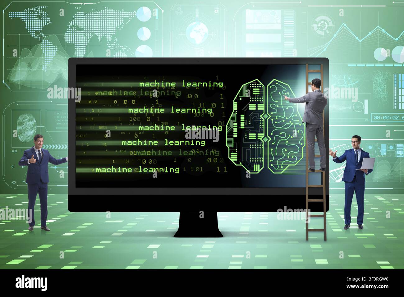 Cognitive computing and machine learning concept Stock Photo