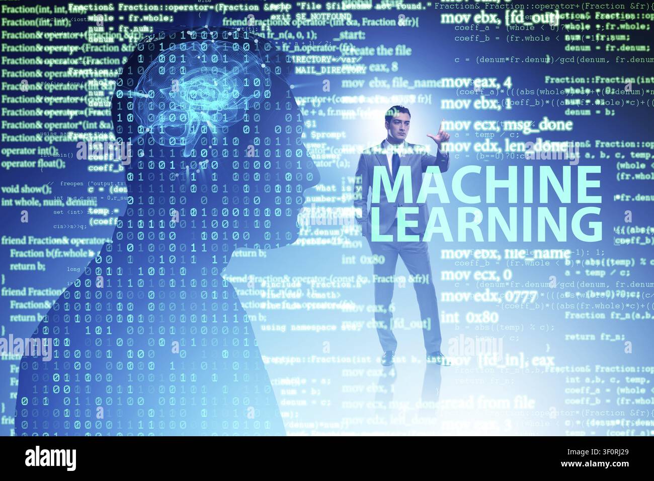 Machine learning concept as modern technology Stock Photo