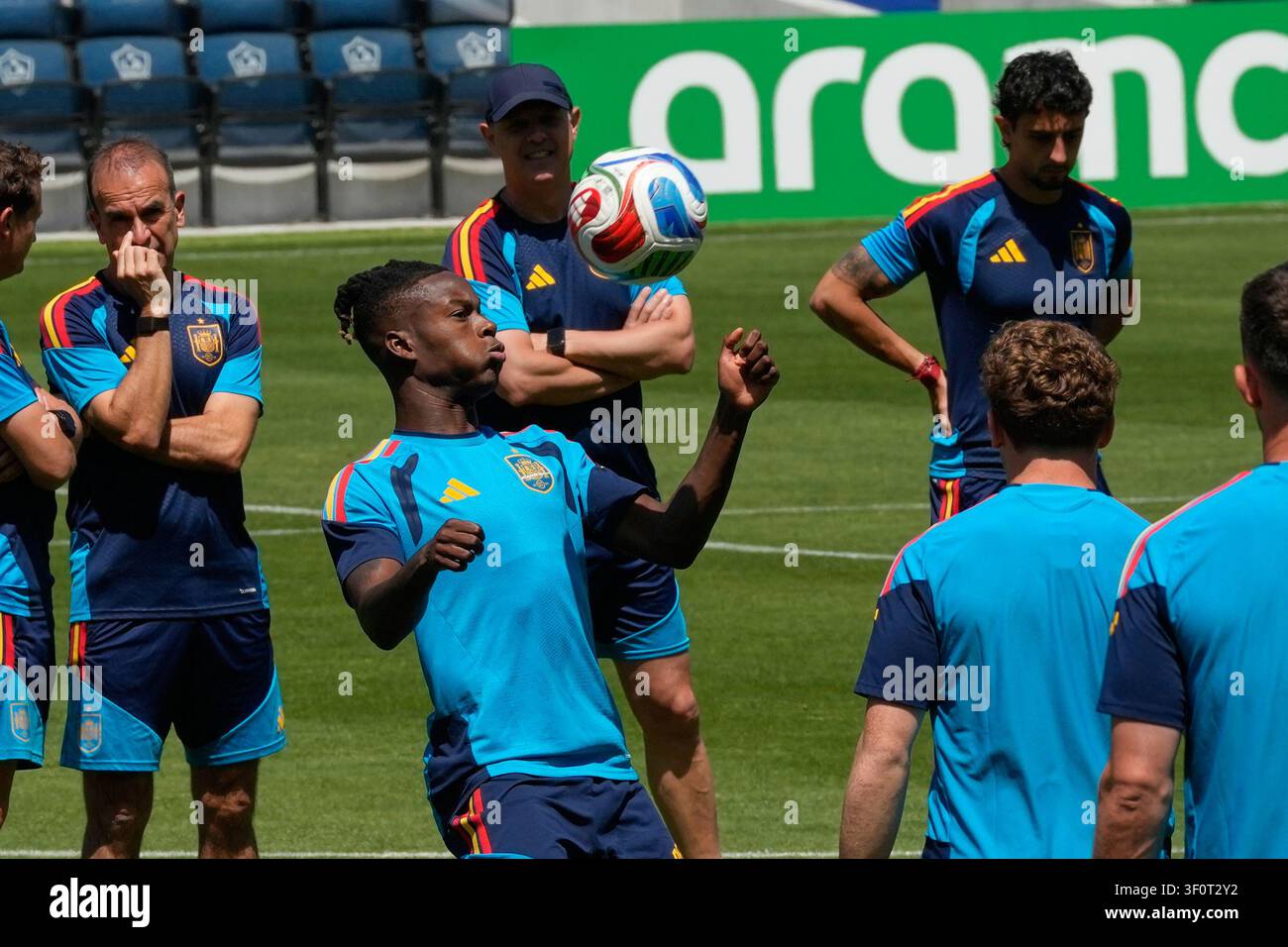 Spain s Nico Williams And Teammates Attend A Training Session Ahead Of spain-s-nico-williams-and-teammates-attend-a-training-session-ahead-of