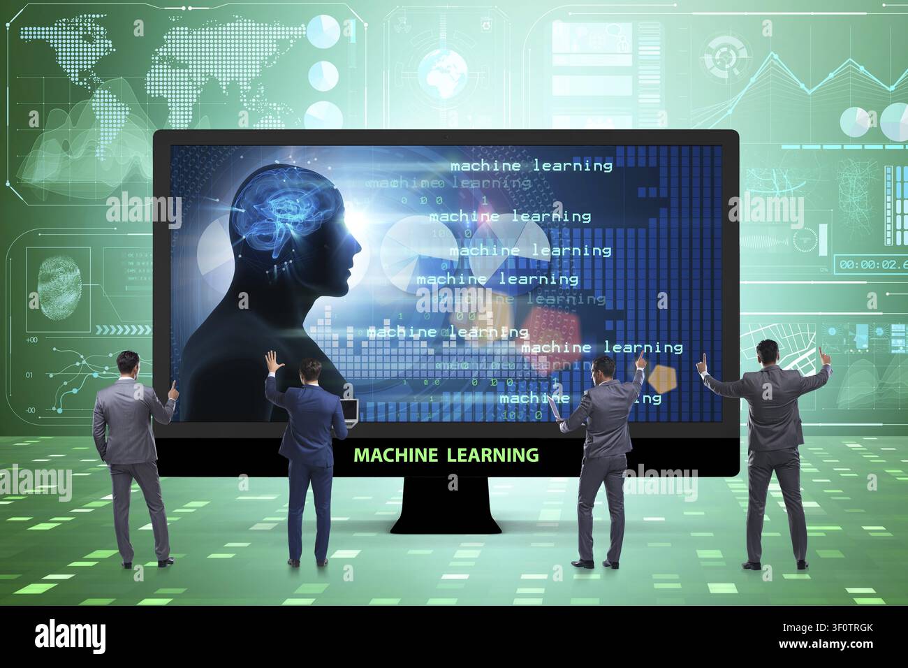 Cognitive computing and machine learning concept Stock Photo