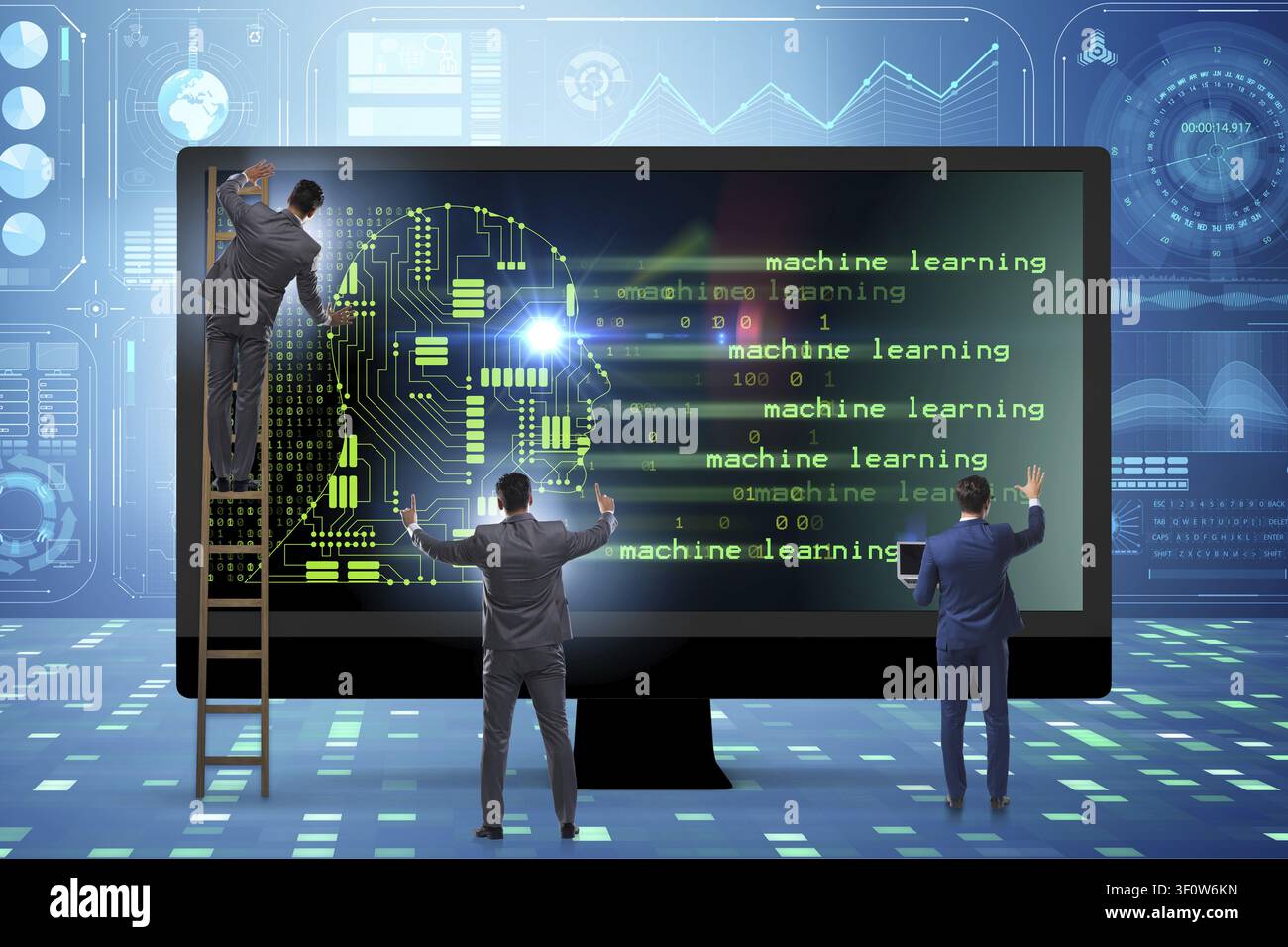 Cognitive computing and machine learning concept Stock Photo