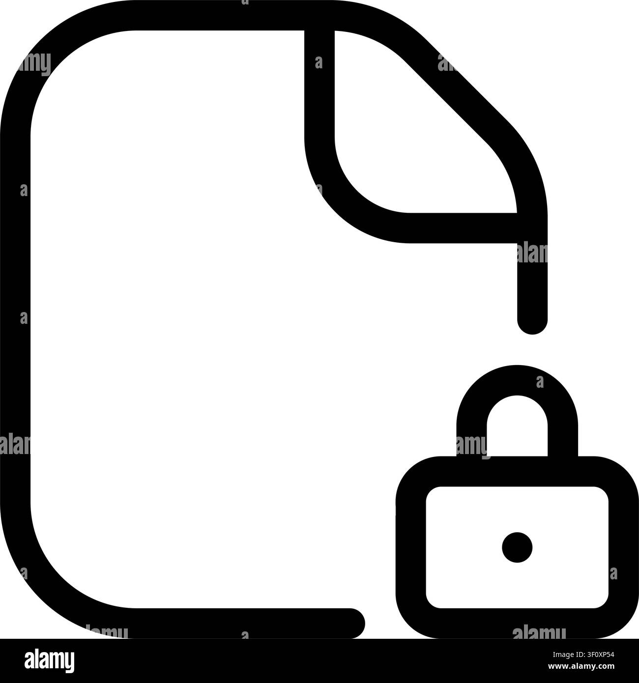 Encrypted File Icon, Security, Lock, Protection, Password Stock Vector