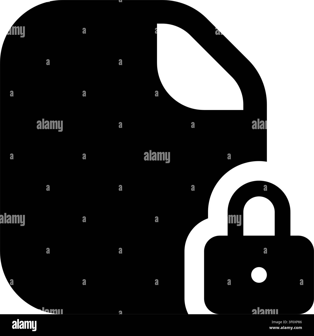 Encrypted File Icon, Security, Lock, Protection, Password Stock Vector