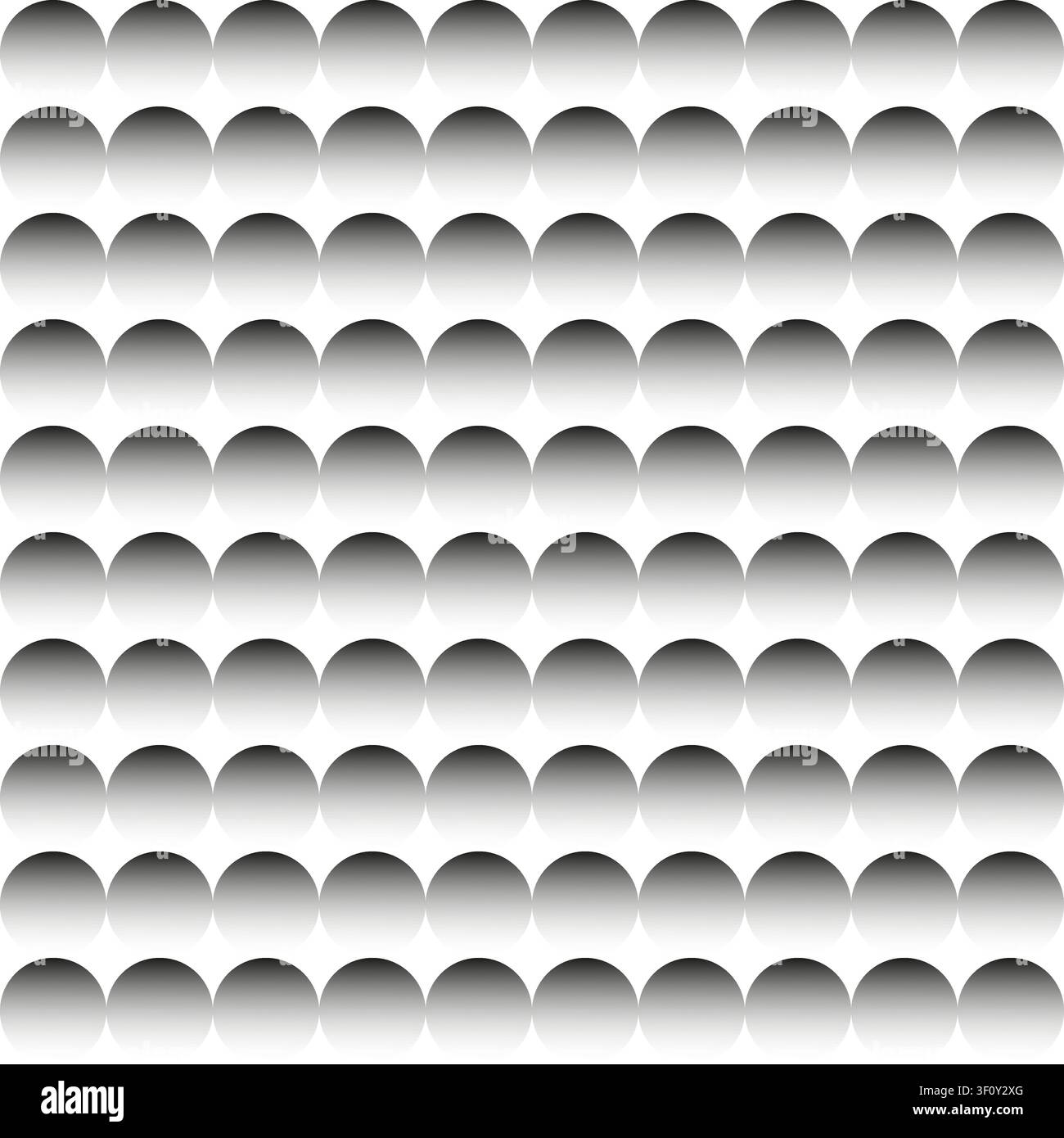 Seamless geometric sphere pattern grey vector background features gradient. Abstract volume texture represents modern wrapper. Stock Vector