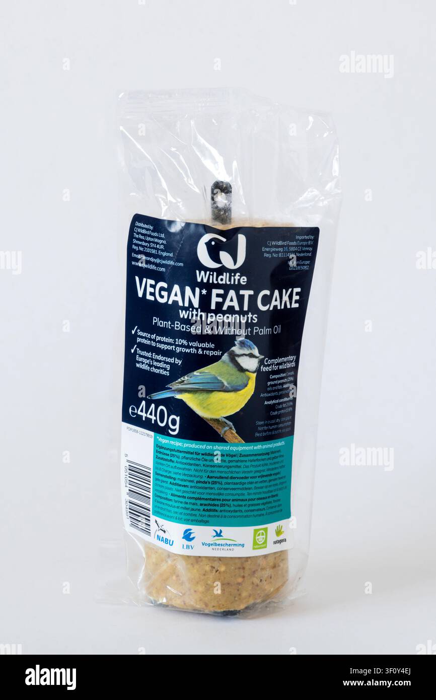 A vegan fat cake for feeding birds without the use of palm oil. Stock Photo