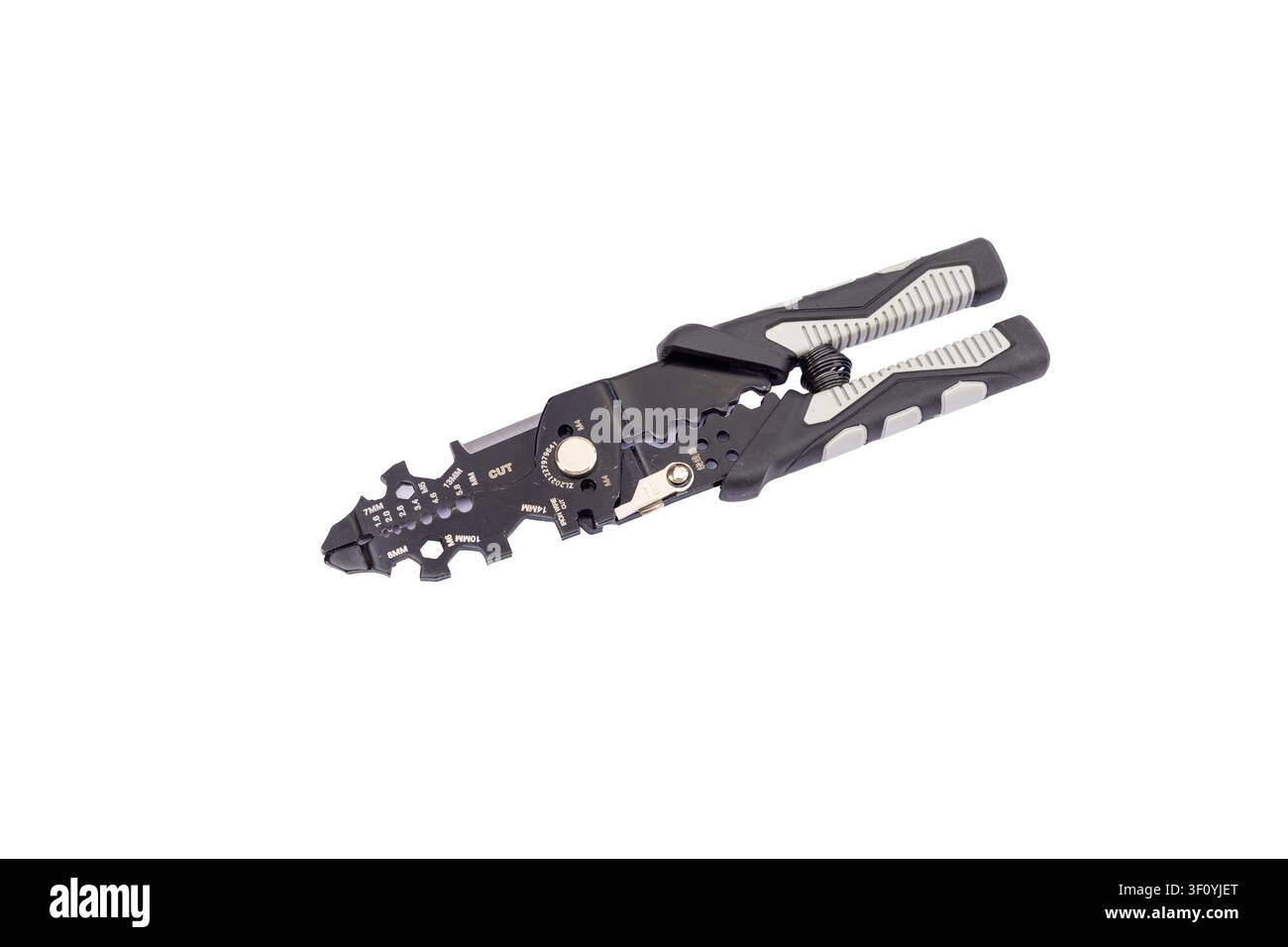Electrical Wire Stripper Tool Isolated on White Background Stock Photo