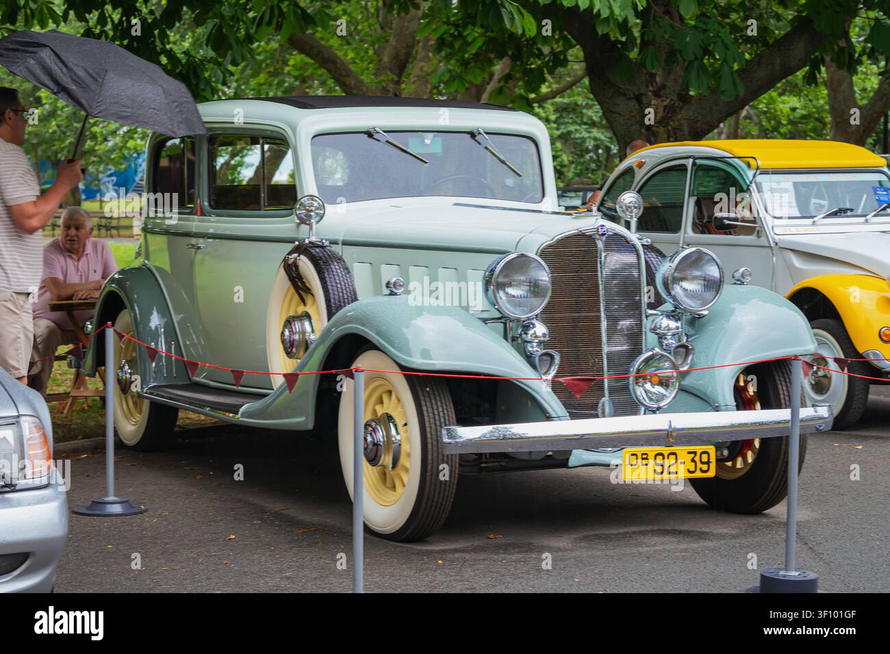 Burgas, Bulgaria - July 04, 2026: 1933 Buick Victoria Coupe. Large prewar classic automobile with chrome grille, round headlights and whitewall tires Stock Photo