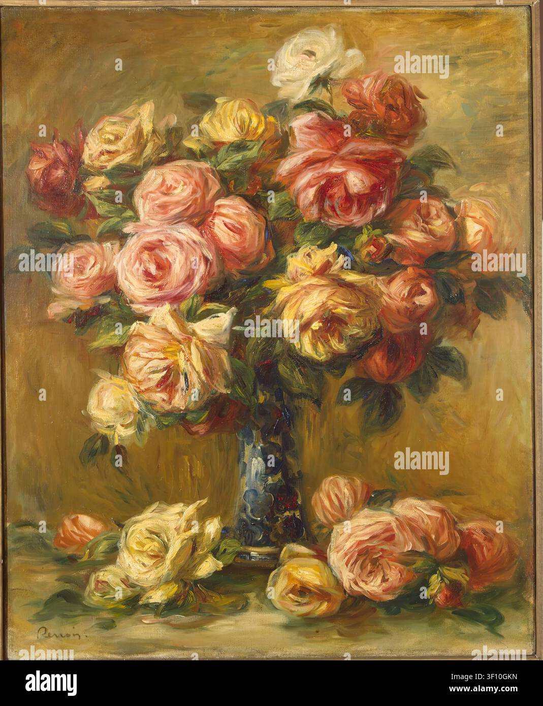 Pierre auguste renoir in the roses hi-res stock photography and