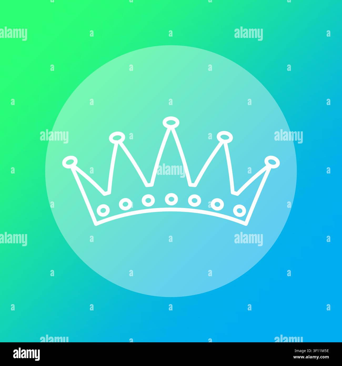 Royal queen crown element features contour vector icon. Visualizes successful power leadership concepts. Stock Vector