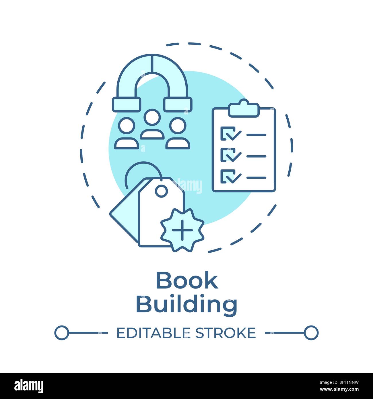 Book building soft blue concept icon Stock Vector