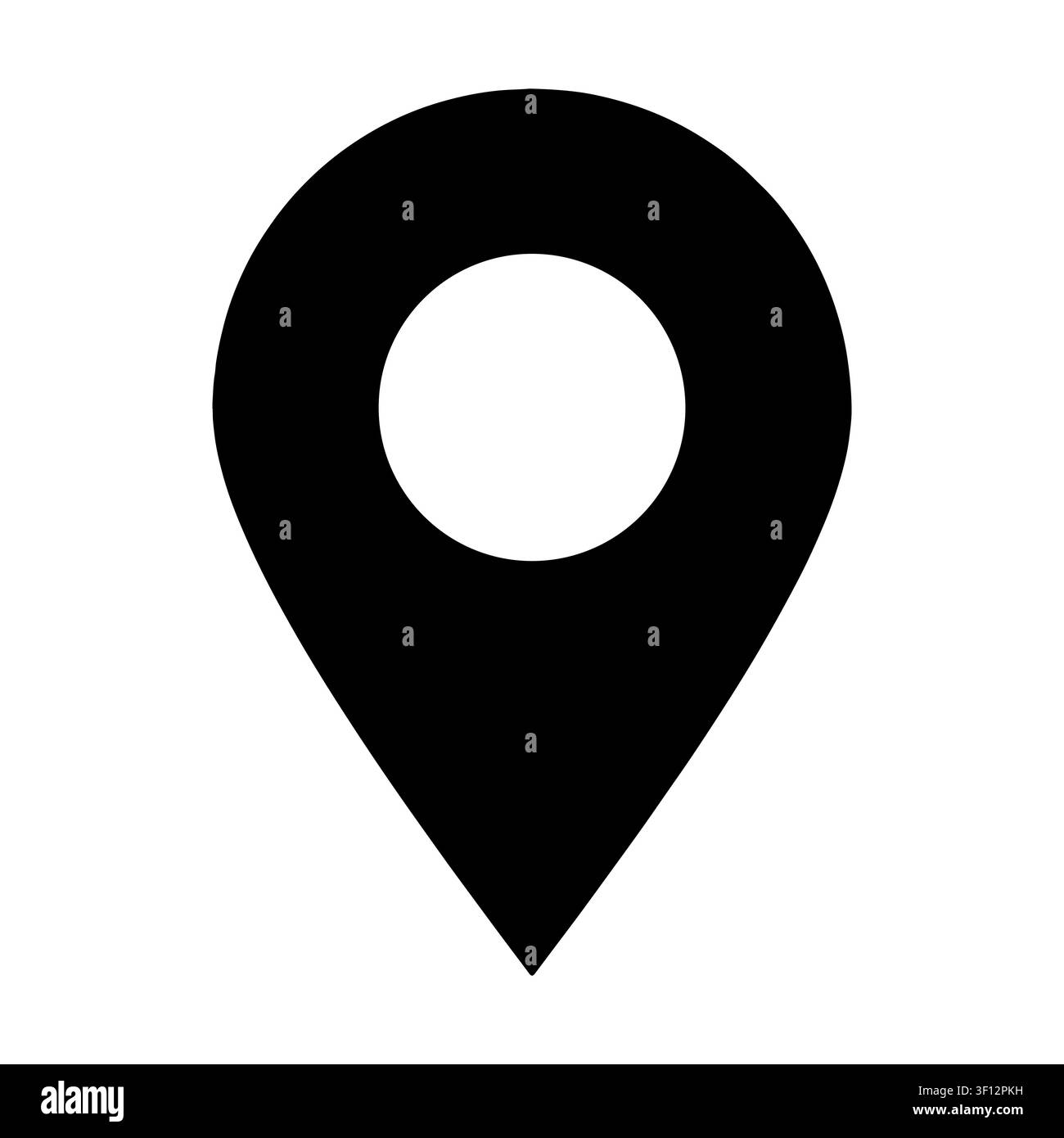 Location pointer marker flat graphic symbol for map navigation.  Stock Vector