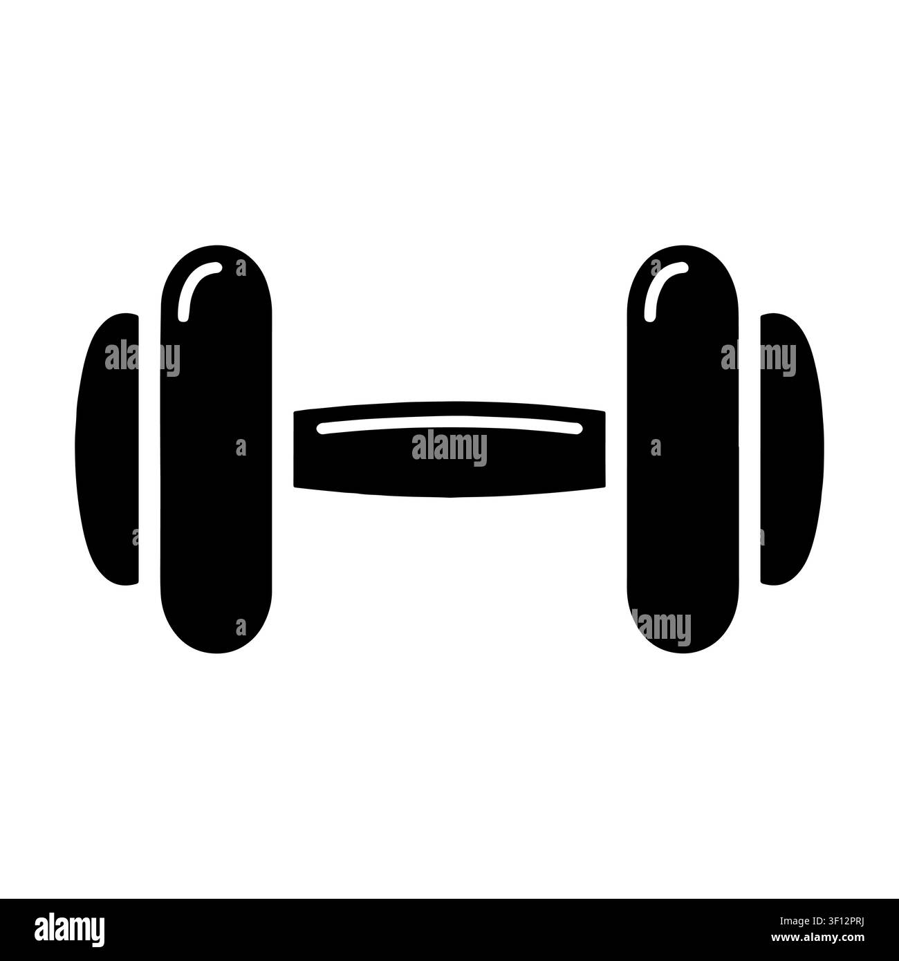 Dumbbell icon flat illustration isolated on white background.  Stock Vector