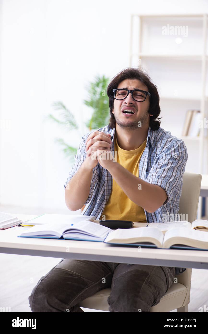 Two male students in the classroom Stock Photo
