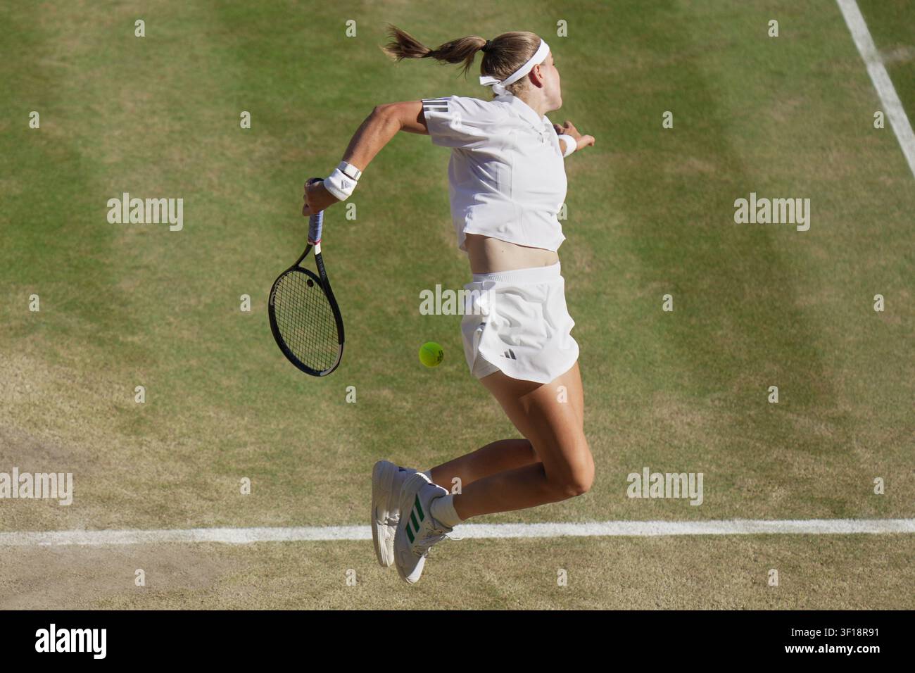 Karolina Muchova Of Czech Republic Leaps To Avoid A Ball Played By karolina-muchova-of-czech-republic-leaps-to-avoid-a-ball-played-by