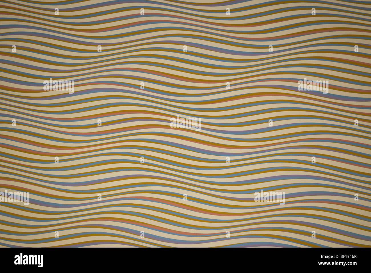 Abstract wavy line pattern with optical illusion effect Stock Photo