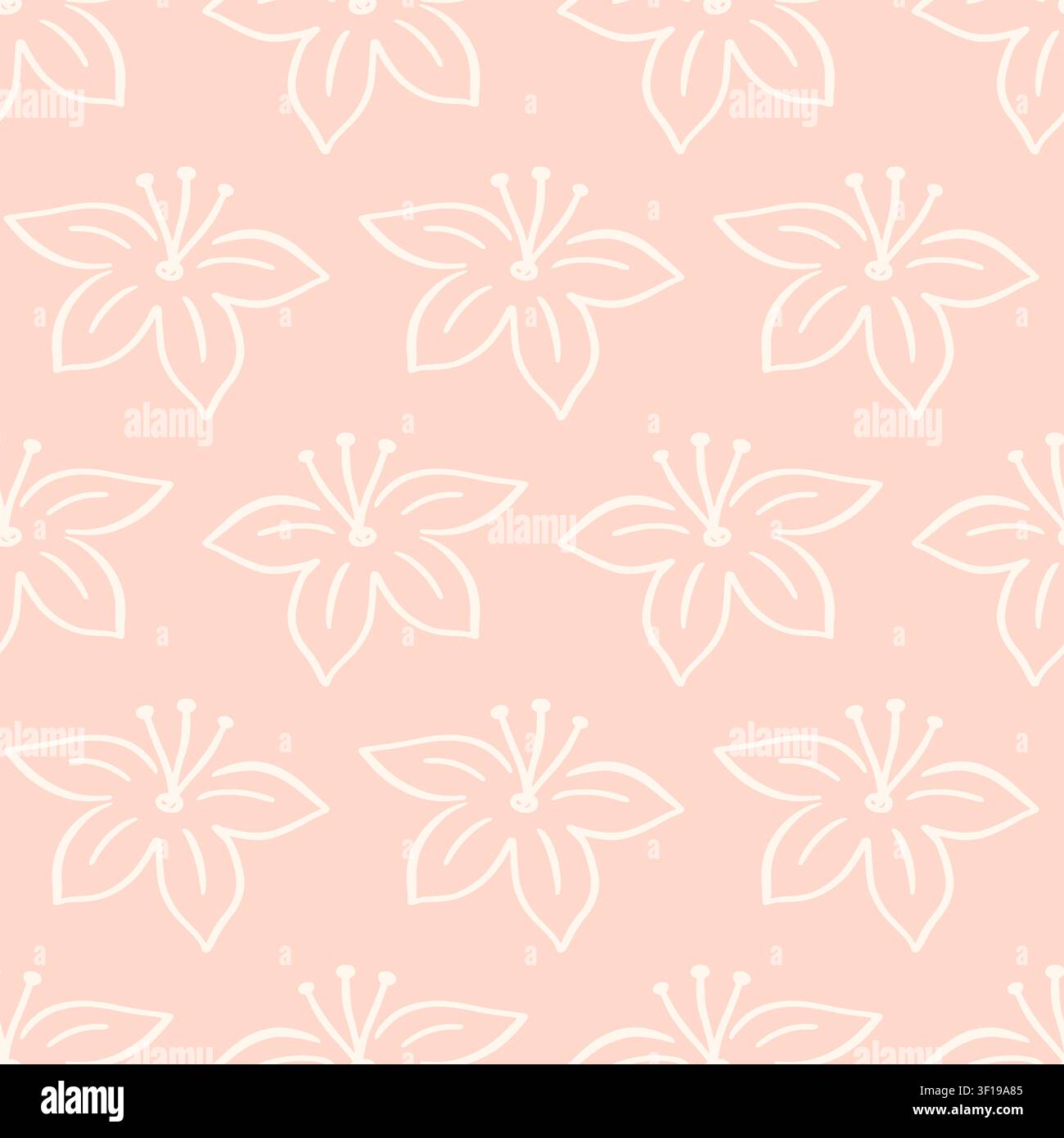 Tropical flower boho vector seamless pattern Stock Vector
