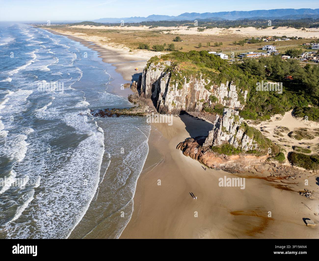 Aerial view captures rocky coastline hi-res stock photography and ...