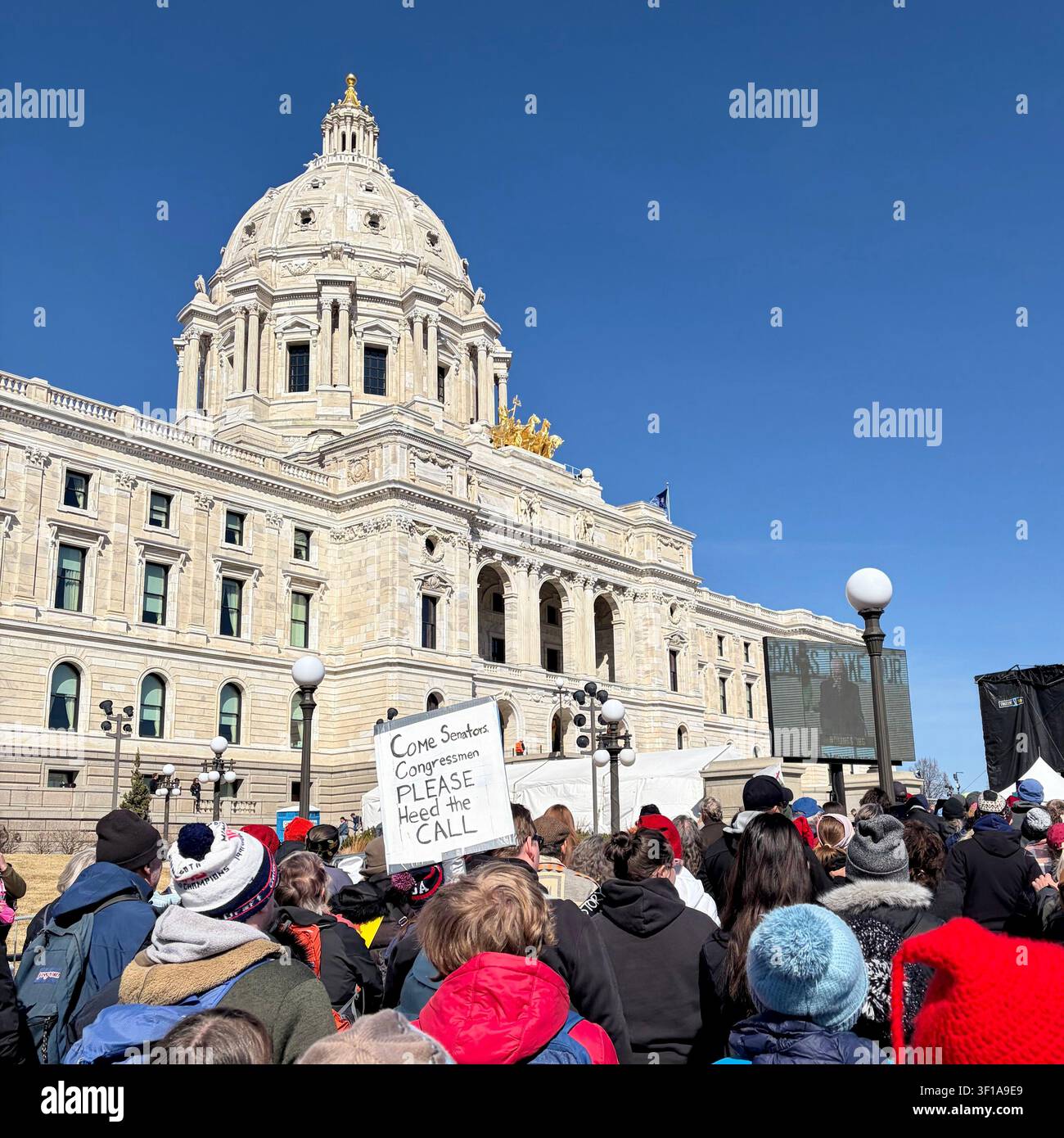The "No Kings" national flagship rally and march took place in St. Paul, Minnesota, on Saturday, March 28, 2026. - Smartphone Captured Stock Image