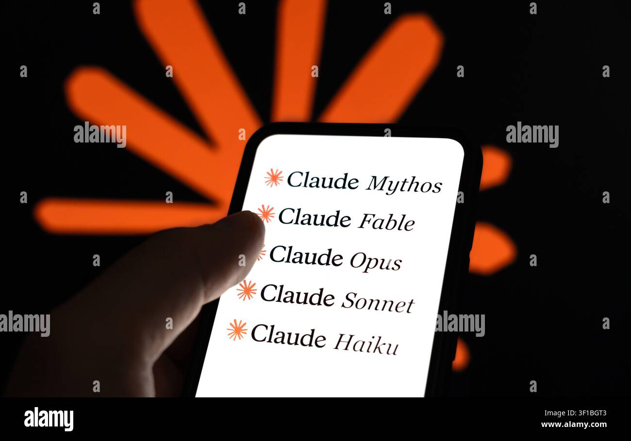 Claude LLM AI models by Anthropic Stock Photo