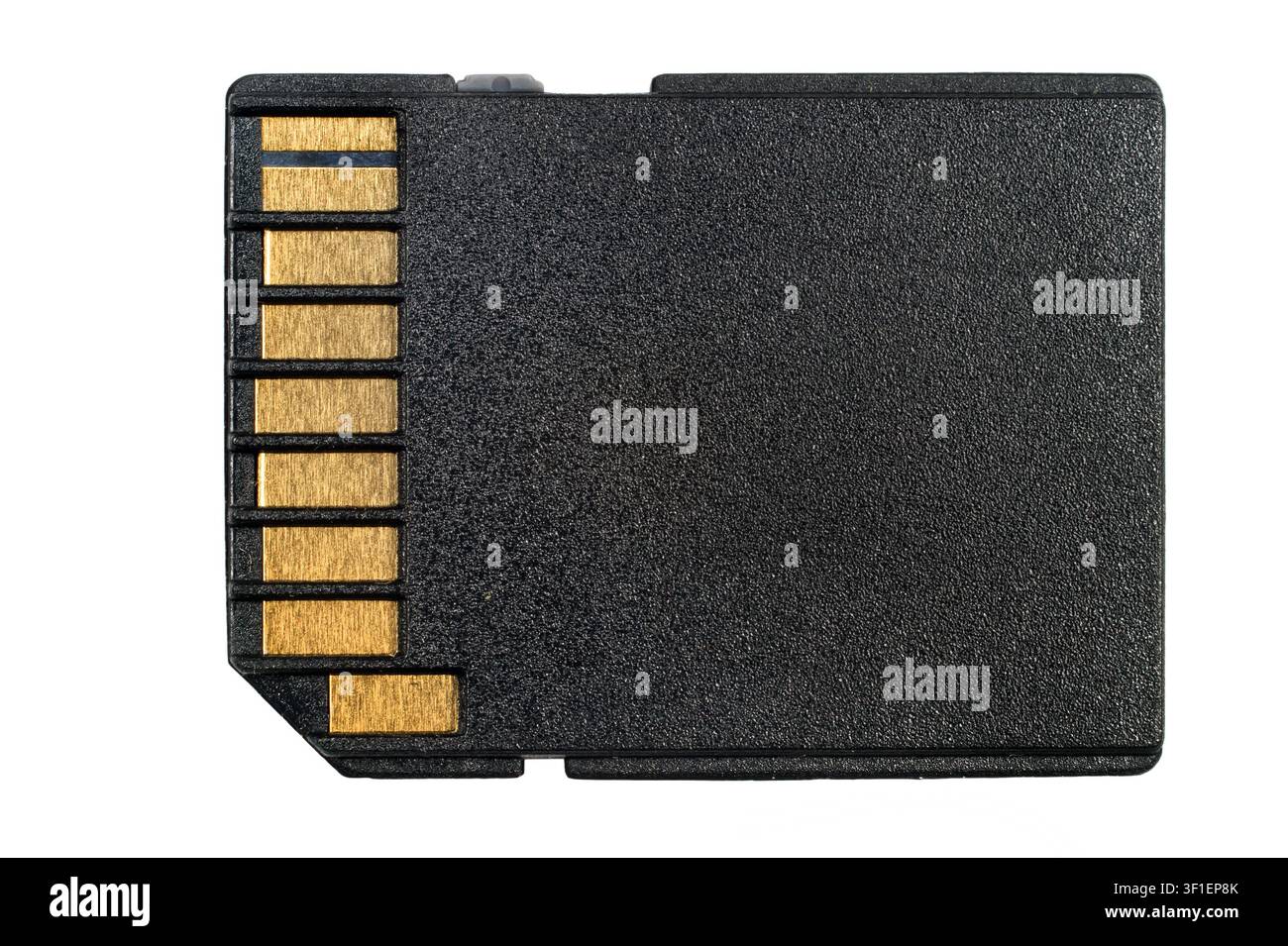 SD memory cards. The body of the card has a grainy texture. The object on a white background close-up. Stock Photo