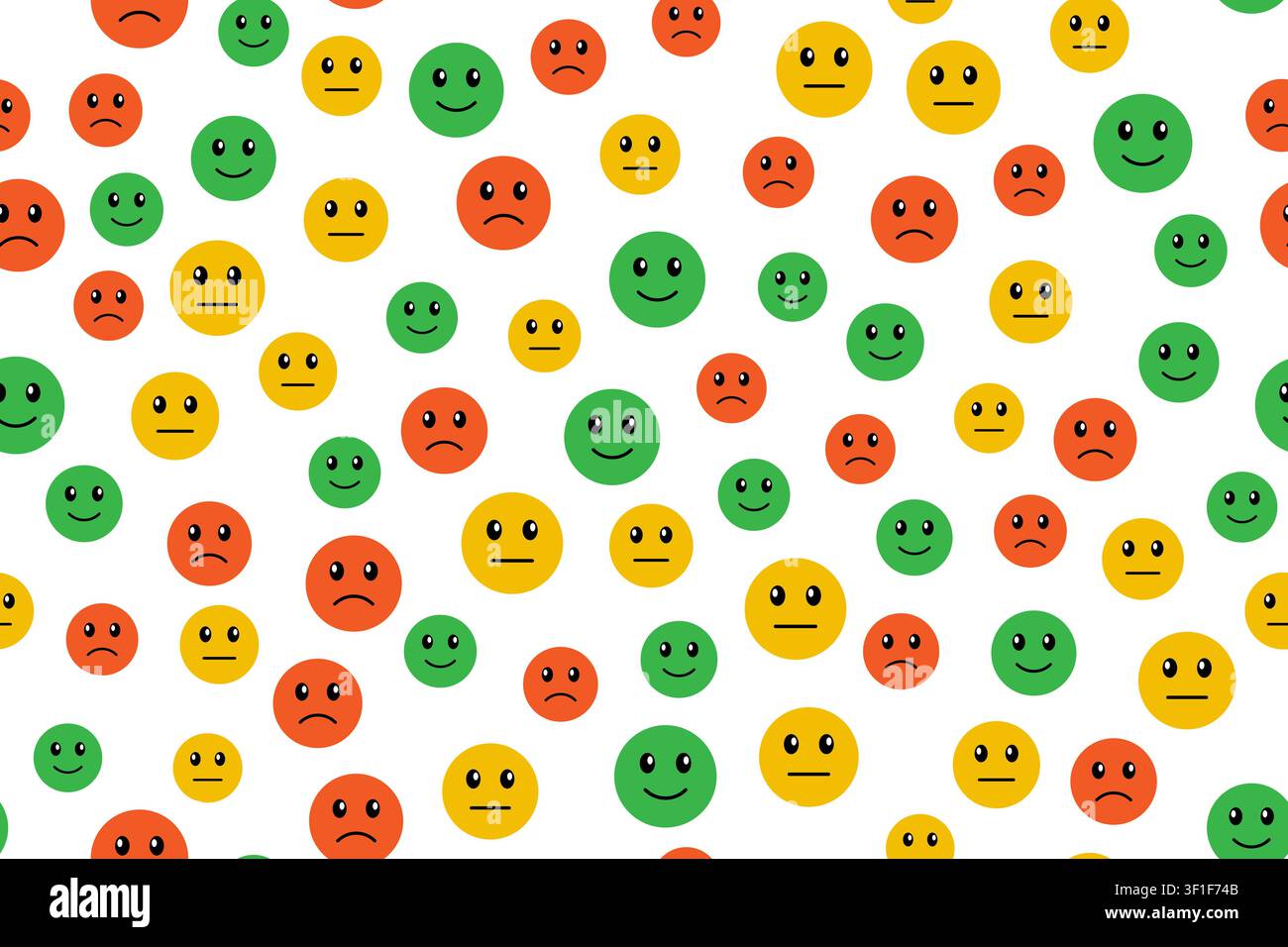 Seamless vector background with emojis Stock Vector