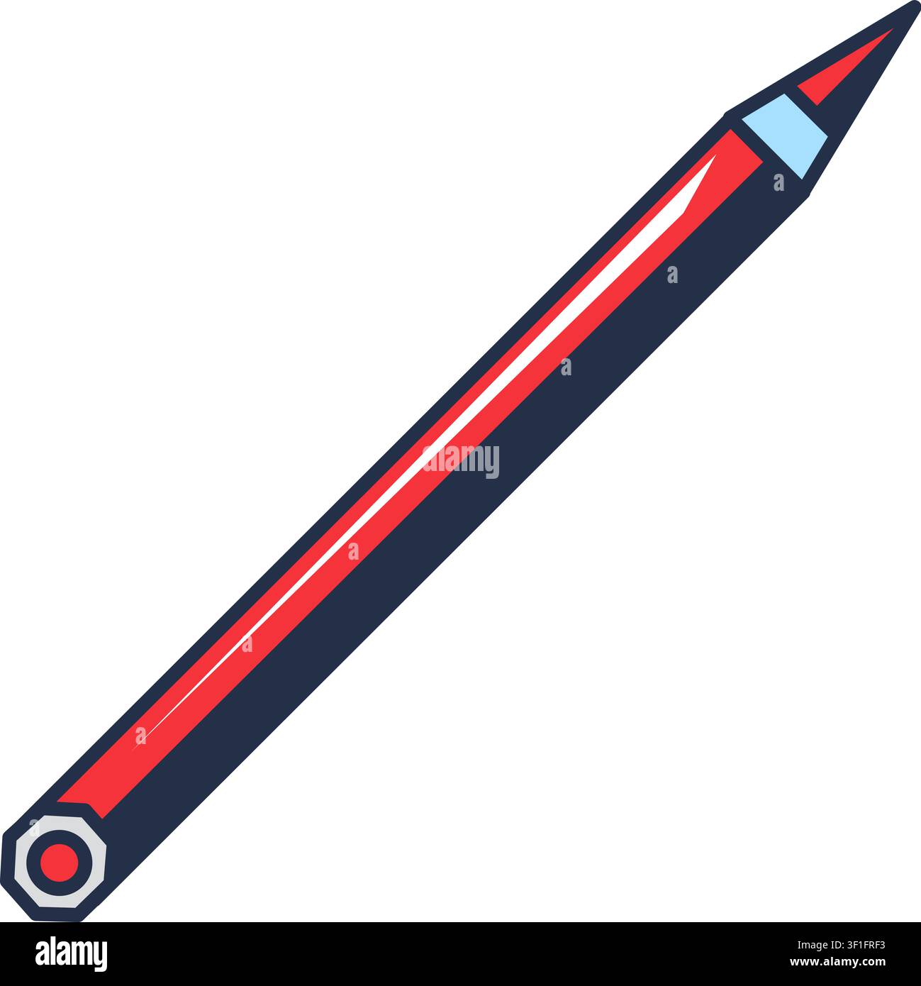Pencil icon symbolizing writing, note taking, editing, sketching, education, creativity, and document creation for office and learning projects Stock Vector