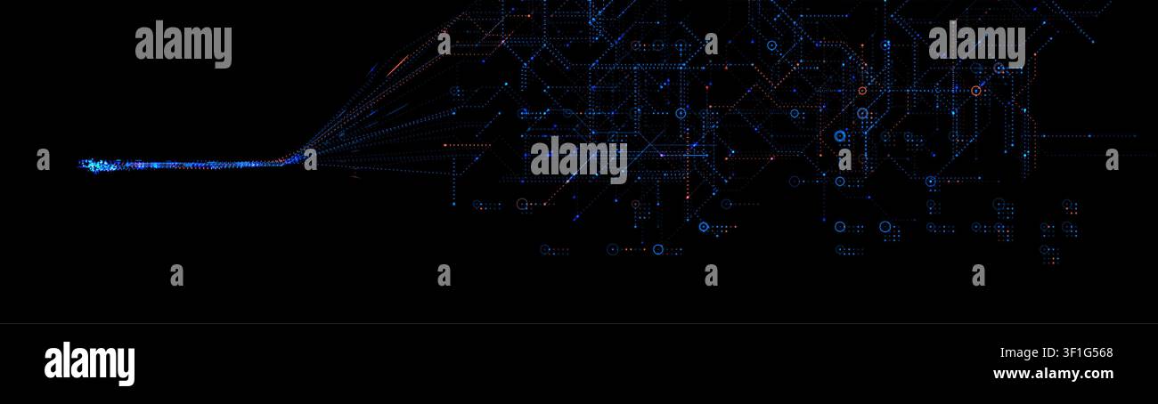 AI Data Science Information Network Lines Flow Stream, Digital Transformation Infrastructure Fiber Mesh Pattern Texture Background. Hacker Attack Stock Vector