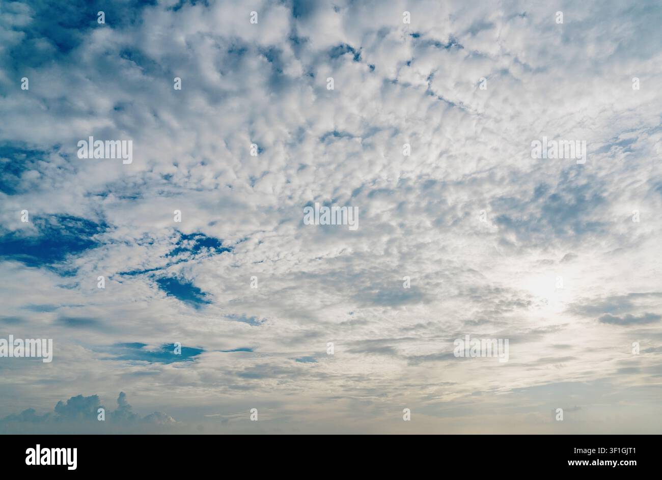 Dramatic Cumulus Clouds Over Open Sky — Soft White and Gray Cloud Formations Against Blue Stock Photo