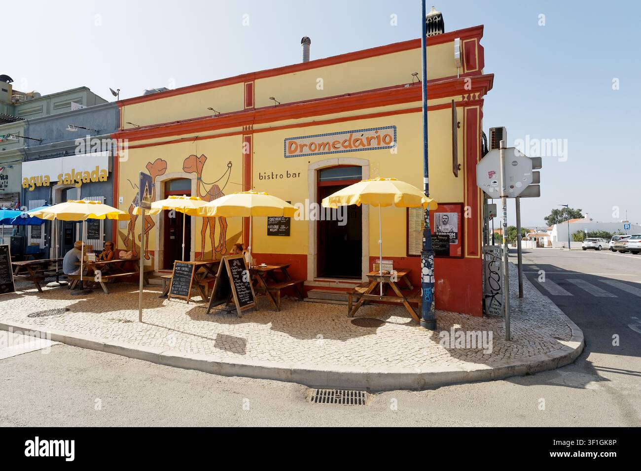 Dromedario Bar, Sagres, Algarve, Portugal Stock Photo