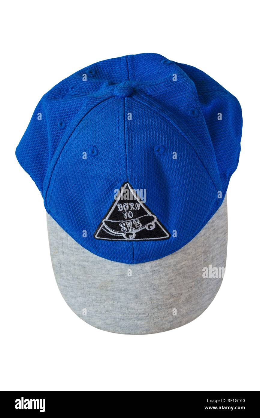 Born to Ski baseball cap isolated on white background Stock Photo