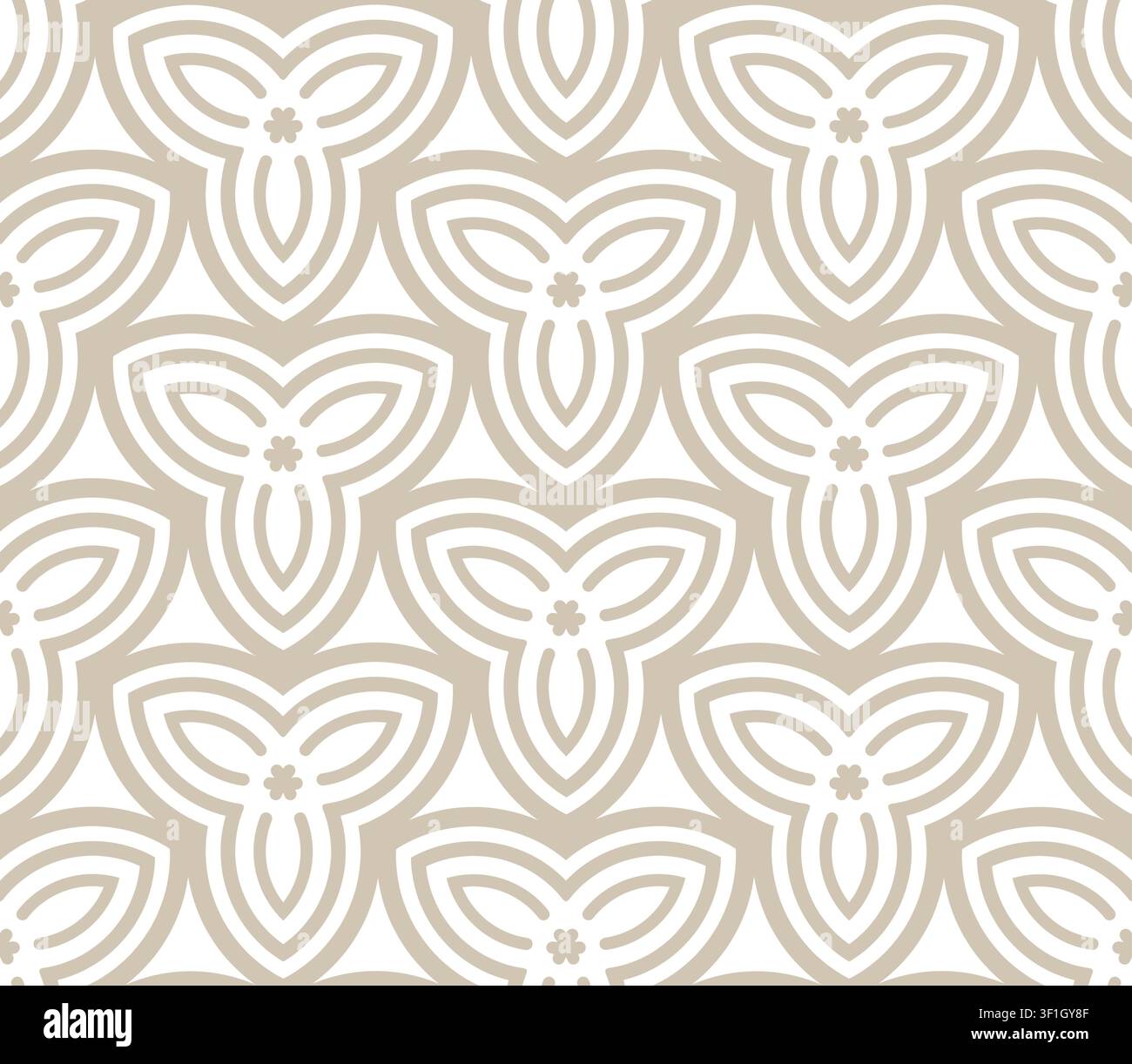Organic Shamrock Geometric Laser Cut Pattern Stock Vector