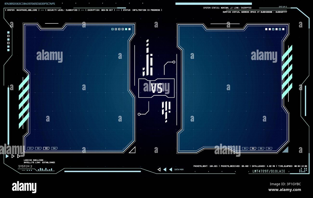 Sci-fi tech versus overlay Stock Vector