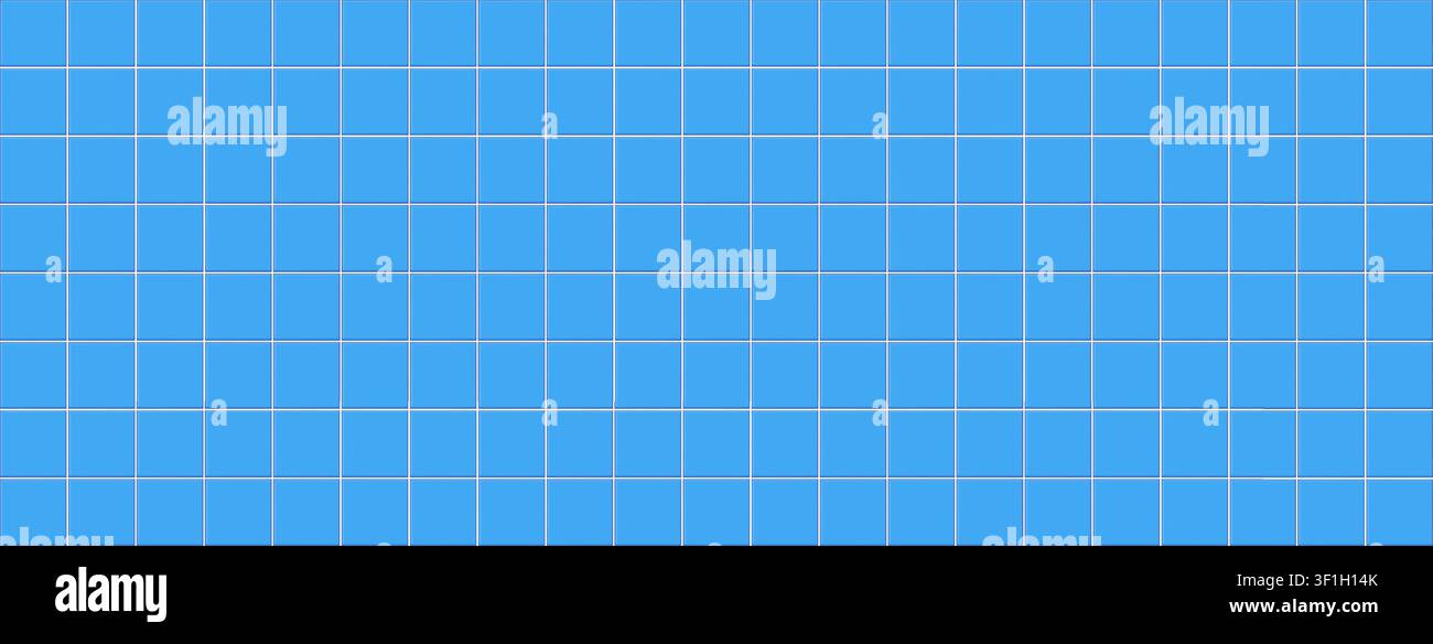 Seamless square tile texture with clean surface finish. Suitable for pool bottom, shower wall, backsplash or modern home projects. Stock Vector