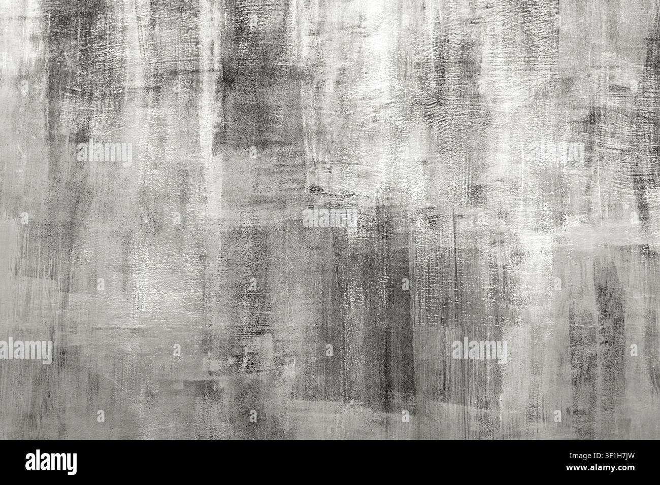 Neutral gray concrete texture background with distressed plaster and subtle brushstroke pattern Stock Photo