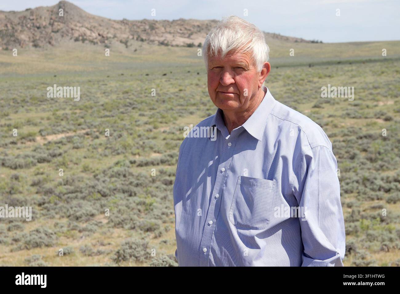 FILE - Lloyd Larsen poses in Natrona County, Wyo., Monday, July 6, 2026 ...