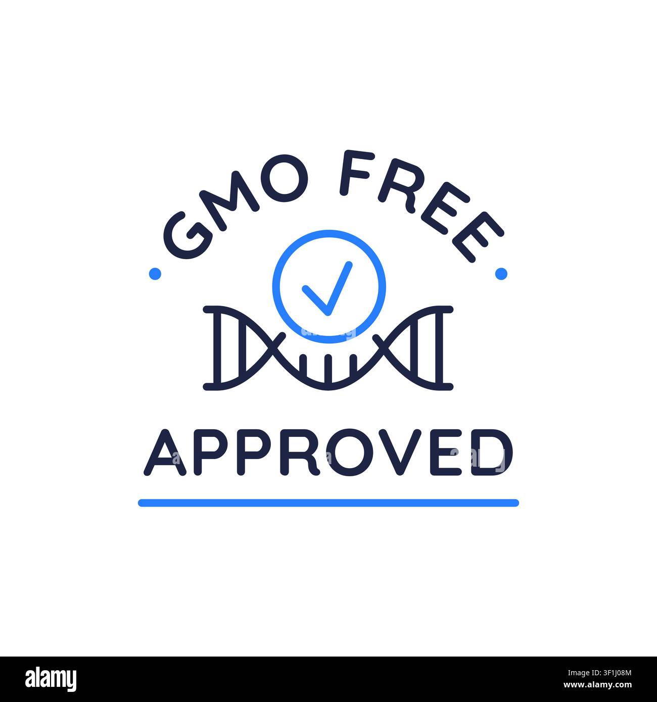 GMO Free Approved Logo Stock Vector