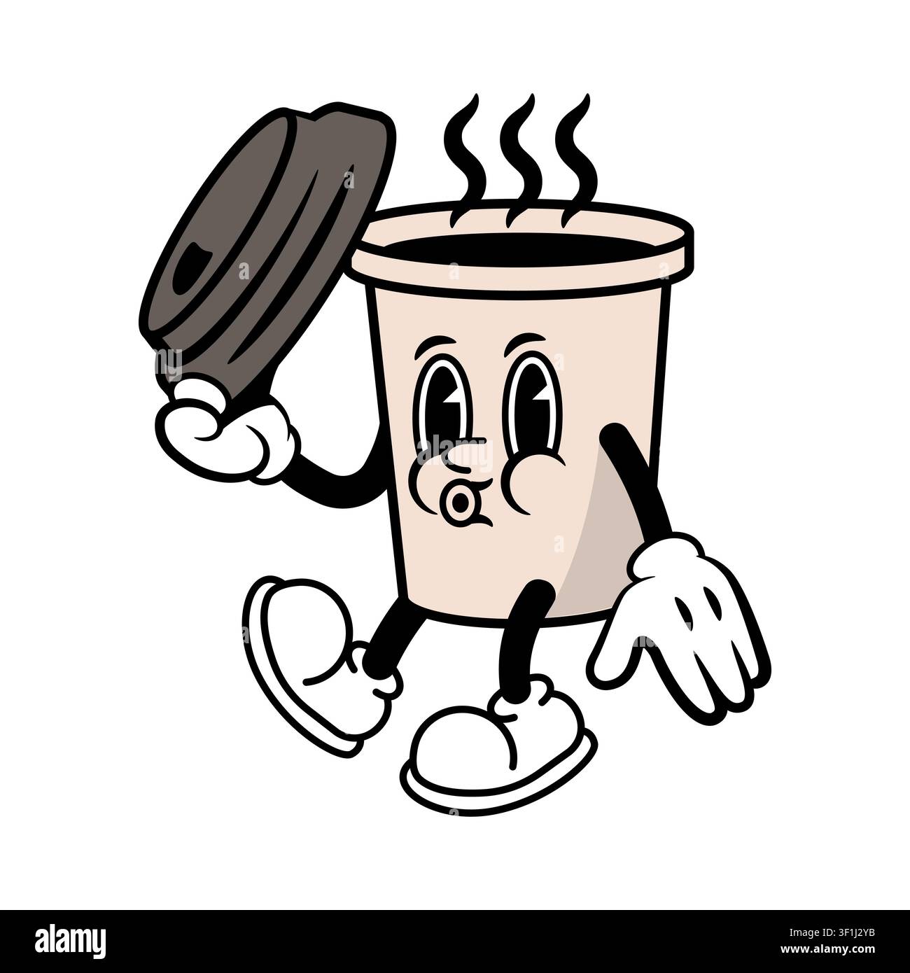 Coffee Cup Cartoon Mascot Stock Vector